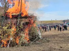 どんど焼きの様子（1）