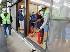 写真：放水訓練