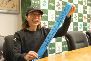 写真：競技終了後の渡邊さん