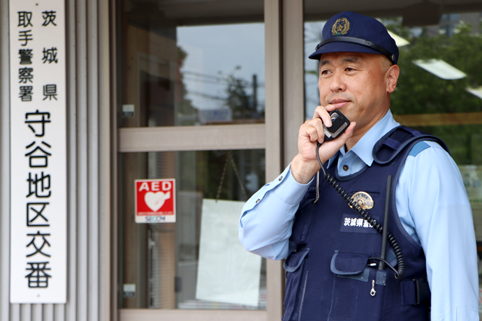 写真:鈴木和彦（取手警察署地域課守谷地区交番所長）さんの写真