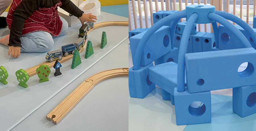 遊びの森の施設内のおもちゃ