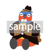 お茶を飲むこじゅまる