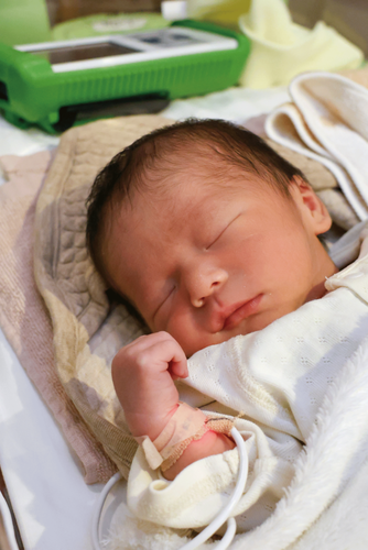 寝ている赤ちゃんの写真